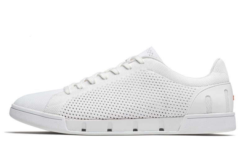 SWIMS Shoes Sneakers for Mens, Breeze Tennis Knit Sneaker, All Day Comfortable Sole, Athletic Lightweight Tennis Shoe (White,7) - Image 1